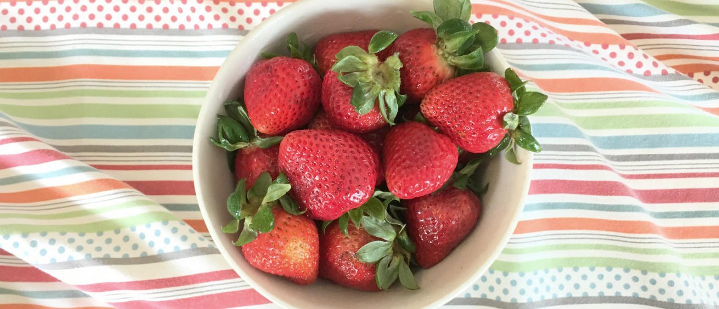 strawberries in a bowl
