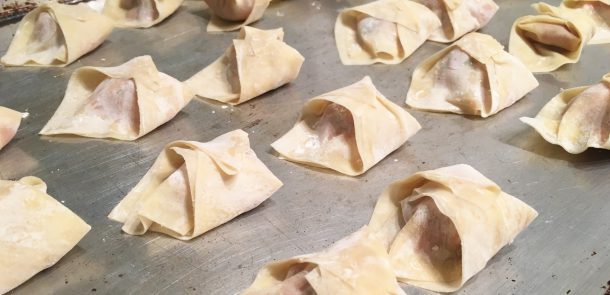 Wontons made with friends